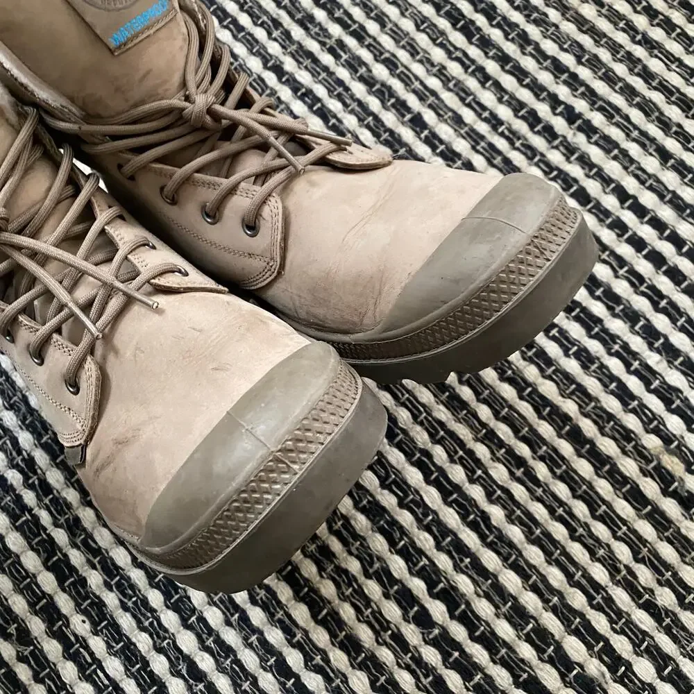 🌿Palladium Pampa Sport Cuff Men’s Beige Boots M11.5 W13